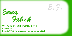 emma fabik business card