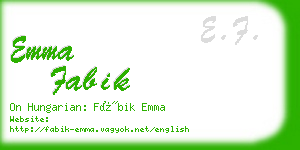 emma fabik business card